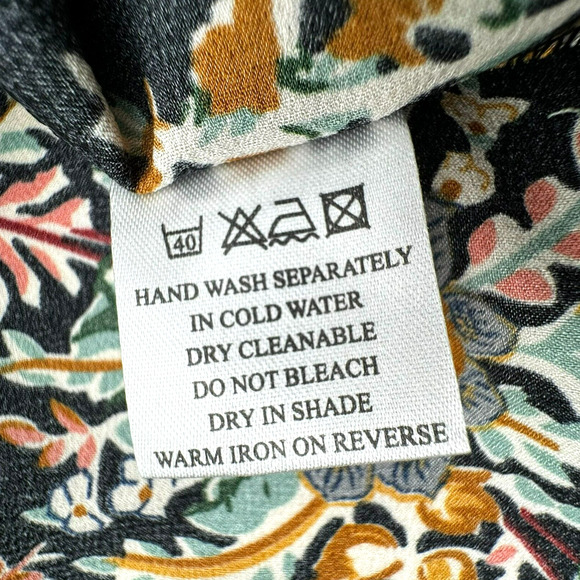 ISLAND COMPANY Floral Silky Swim Long Open Cover Up Kaftan Kimono Boho Resort - Picture 7 of 10